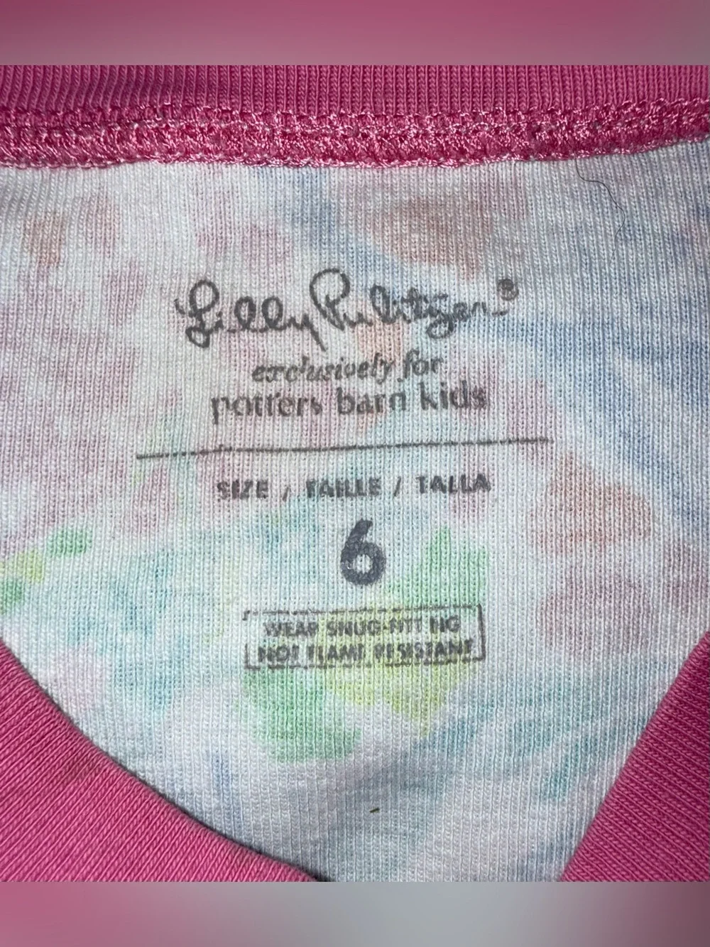 Lilly Pulitzer x Pottery Barn Kids pajama set in Mermaid Cove print, sz 6